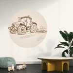 Behangcirkel Tractor en ploeg - Afbeelding 2