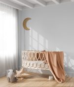 Houten Wandlamp Maan - Afbeelding 2