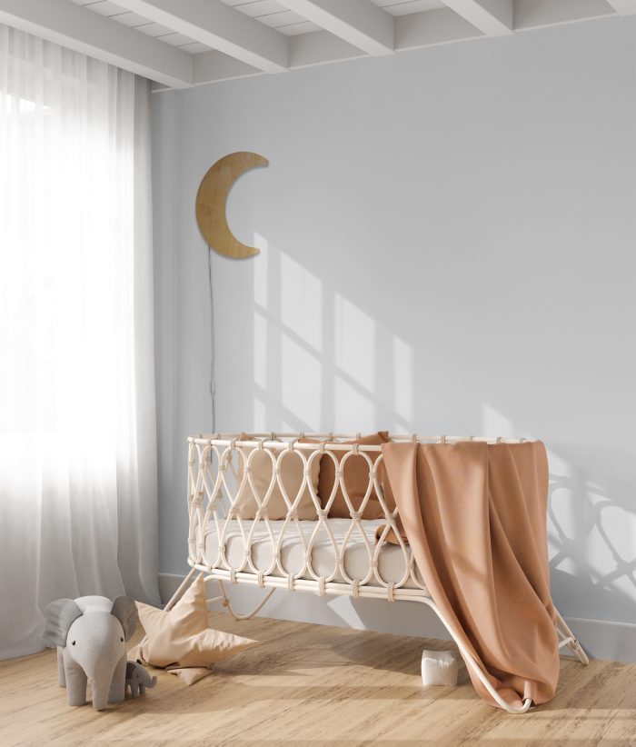 Houten Wandlamp Maan - Afbeelding 2