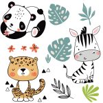 muurstickerset-junglediertjes