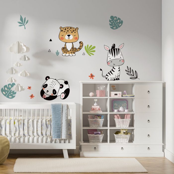 muurstickerset-junglediertjes-kidzstijl