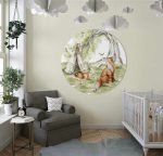 Behangcirkel Vos | Ø 40 tot 140 cm - Afbeelding 2