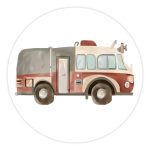Muurcirkel Brandweerwagen | Ø 40 tot 140 cm