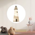 Muurcirkel Vuurtoren | Ø 40 tot 140 cm - Afbeelding 2