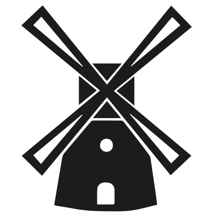 Muursticker Molen - Afbeelding 1