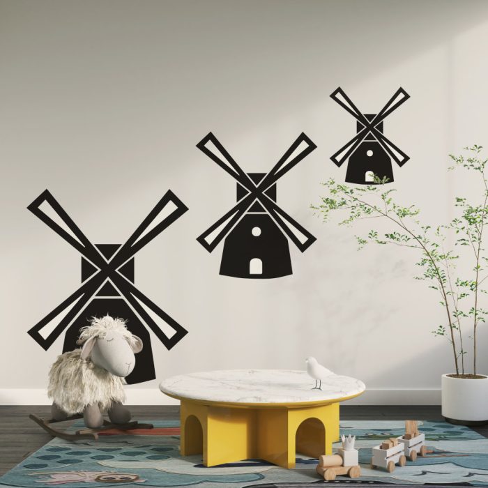 Muursticker Molen - Afbeelding 2