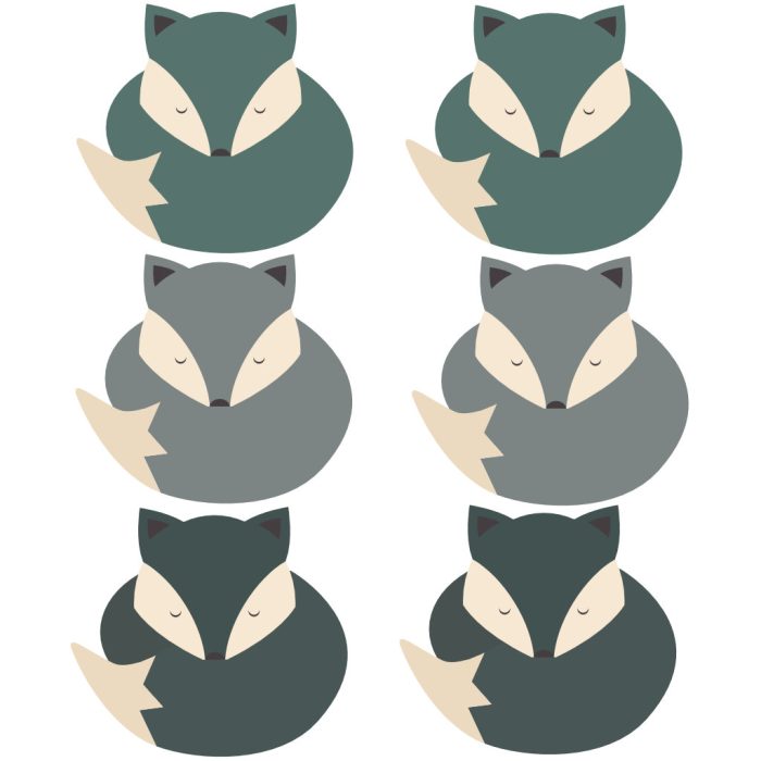 Muurstickers Vosje | 3 kleuren - Afbeelding 1