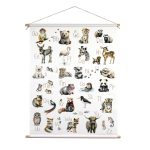 Textielposter Dierenalfabet