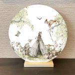 Muurcirkel Boswandeling | Dieren | Ø 20 en 30 cm - Afbeelding 2