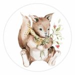 Muurcirkel Boswandeling | Eekhoorn | Ø 20 en 30 cm