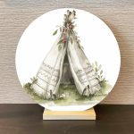 Muurcirkel Boswandeling | Tipi | Ø 20 en 30 cm - Afbeelding 2