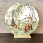 Muurcirkel Boswandeling | Vossen | Ø 20 en 30 cm - Afbeelding 2