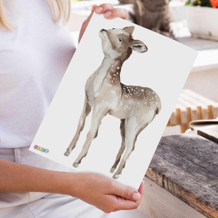 Muursticker Boswandeling | Ree (5 afmetingen) - Afbeelding 3