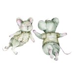 Muursticker Boswandeling | Muisjes (5 afmetingen)