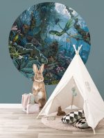 Behangcirkel Tropical Landscapes | blue - Afbeelding 2