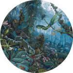 Behangcirkel Tropical Landscapes | blue