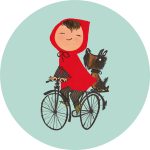 Behangcirkel Riding my Bike