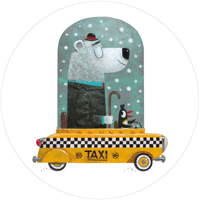 Behangcirkel Bear Cab - Afbeelding 1