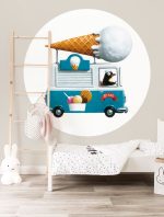 Behangcirkel Icecream Truck - Afbeelding 2