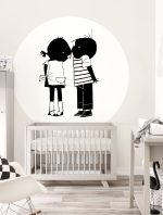 Behangcirkel Jip & Janneke | Kiss - Afbeelding 2