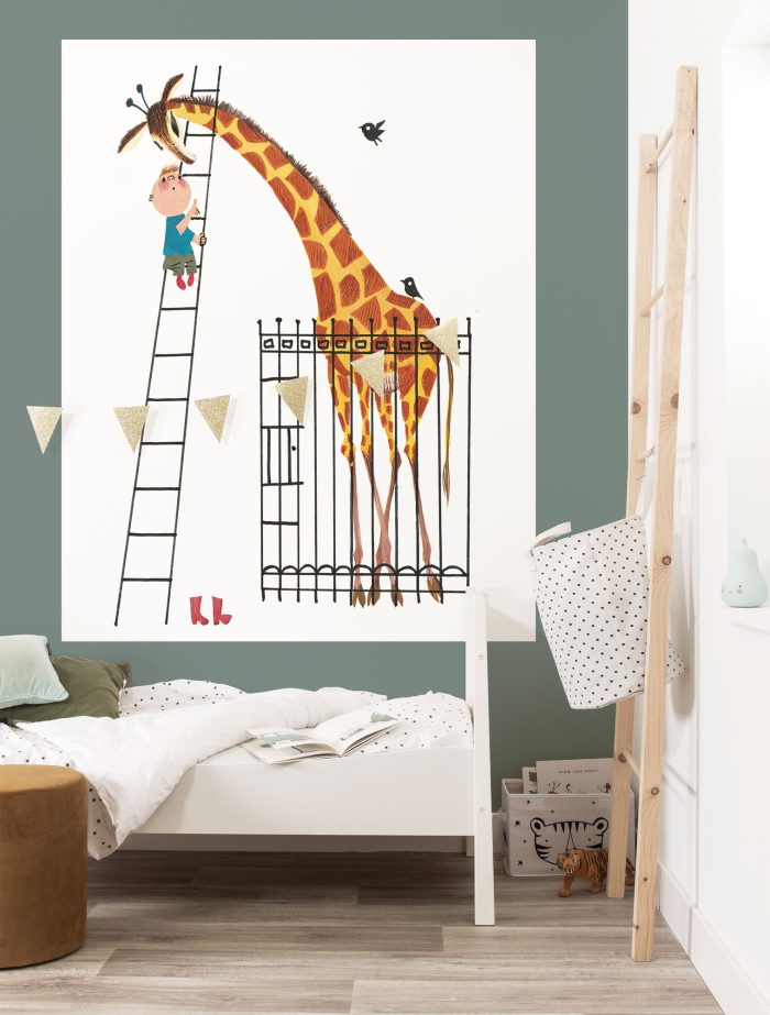 Behangpaneel Giant Giraffe | 142.5 x 180 cm - Afbeelding 2