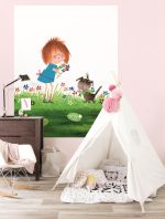 Behangpaneel Picking Flowers | 142.5 x 180 cm - Afbeelding 2