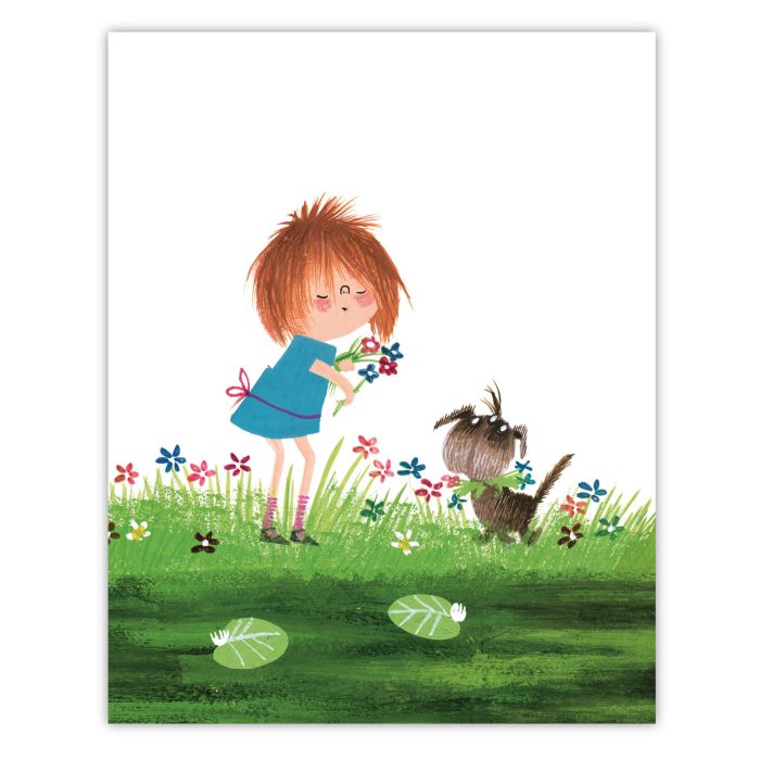 Behangpaneel Picking Flowers | 142.5 x 180 cm - Afbeelding 1