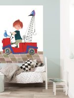 Behangpaneel Red Tow Truck | 142.5 x 180 cm - Afbeelding 2