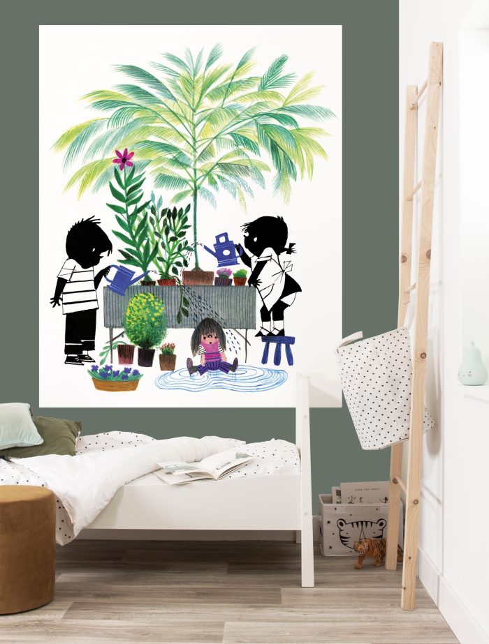 Behangpaneel Jip & Janneke, Gardening | 142.5 x 180 cm - Afbeelding 2