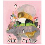 Fotobehang Jumping Penguins | wandvullend