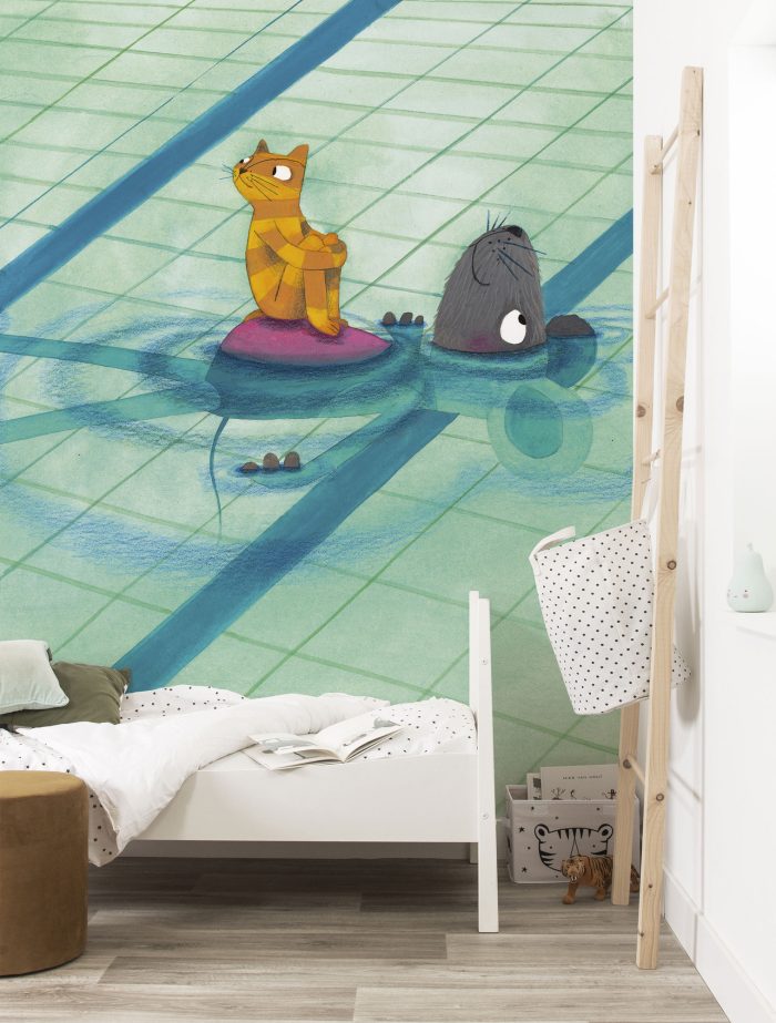 WS-026-int Fotobehang Swimming Lesson | wandvullend - Afbeelding 2