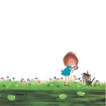 Fotobehang Picking Flowers | wandvullend