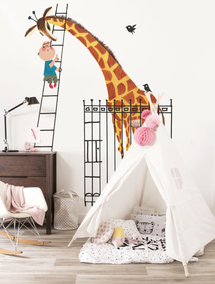 Fotobehang Giant Giraffe | wandvullend - Afbeelding 2