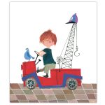 Fotobehang Red Tow Truck | wandvullend