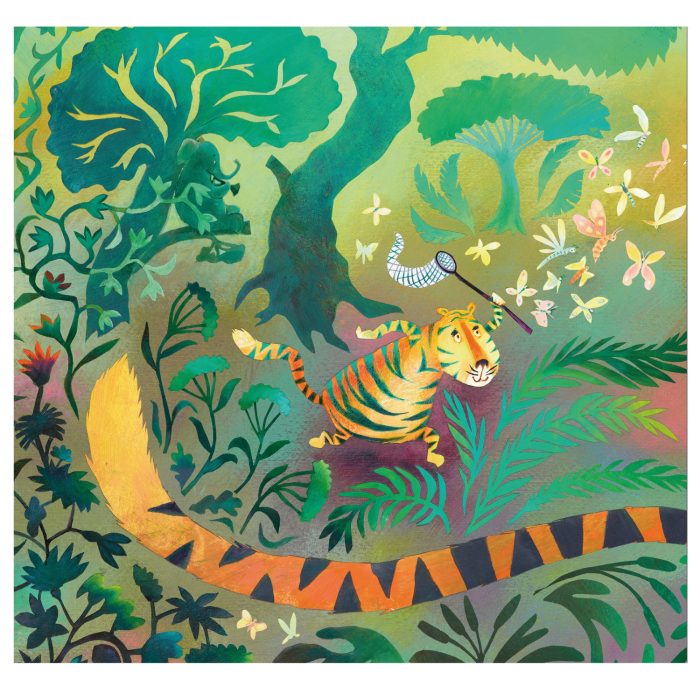 WS-081-kidz Fotobehang Hunting Tiger | wandvullend - Afbeelding 1