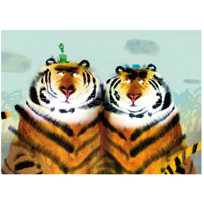 WS-096-kidz Fotobehang Two Tigers | wandvullend - Afbeelding 1