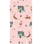 Behang Fiep Westendorp Forest Animals | Roze | 97.4 x 280 cm
