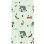 Behang Fiep Westendorp Forest Animals | Mint | 97.4 x 280 cm