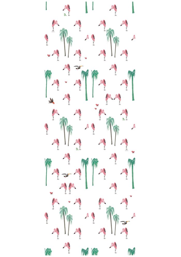 Behang Fiep Westendorp Flamingo | 97.4 x 280 cm - Afbeelding 3