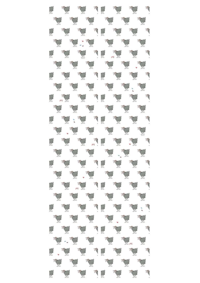 Behang Fiep Westendorp Schaapjes | 97.4 x 280 cm - Afbeelding 3