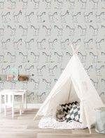 Behang Fiep Westendorp Zebra | Grijs | 97.4 x 280 cm - Afbeelding 2