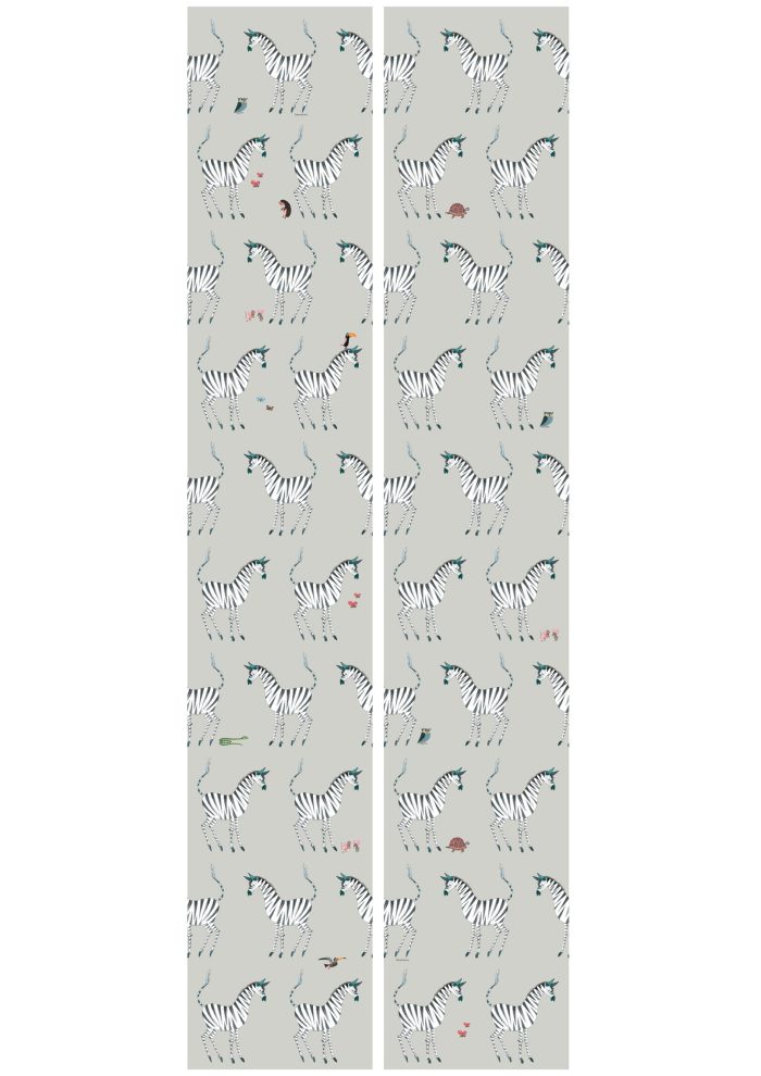 Behang Fiep Westendorp Zebra | Grijs | 97.4 x 280 cm - Afbeelding 3