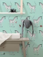Behang Fiep Westendorp Zebra | Mint | 97.4 x 280 cm - Afbeelding 2