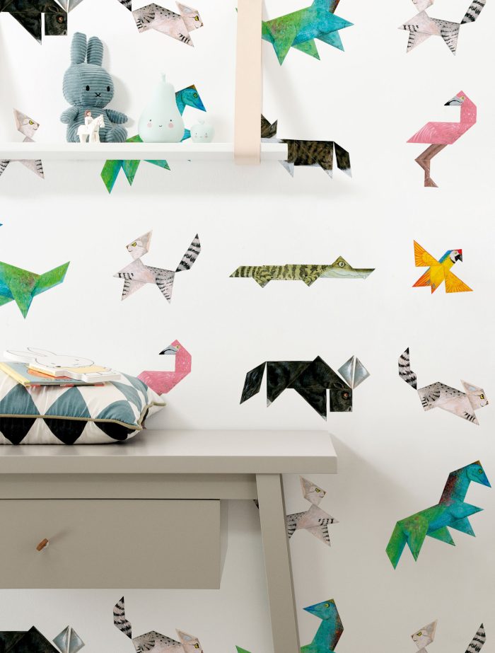 WP-421_Tangram_Animals_int Behang Tangram Animals | 97.4 x 280 cm - Afbeelding 2