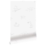 Behang Tangram Animals Sketches | 97.4 x 280 cm