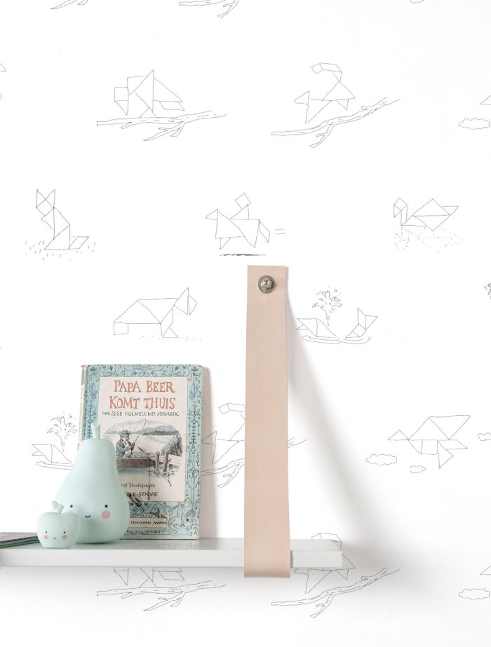 Behang Tangram Animals Sketches | 97.4 x 280 cm - Afbeelding 2