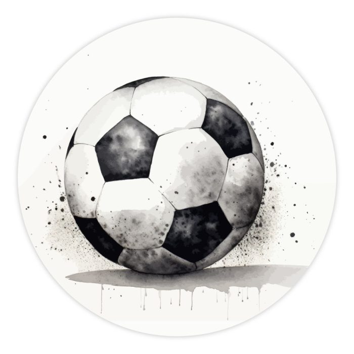 muurcirkel-voetbal Muurcirkel Voetbal | Ø 40 tot 140 cm - Afbeelding 1