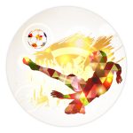 Muurcirkel Voetballer | Ø 40 tot 140 cm