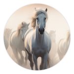 Muurcirkel Witte Paarden | Ø 40 tot 140 cm