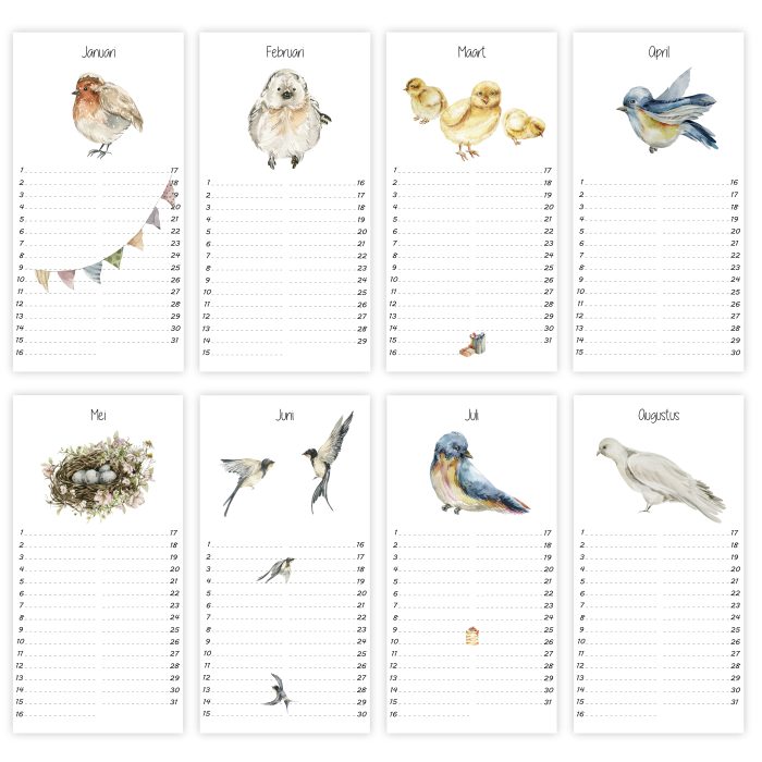 Verjaardagskalender Vogels - Afbeelding 2